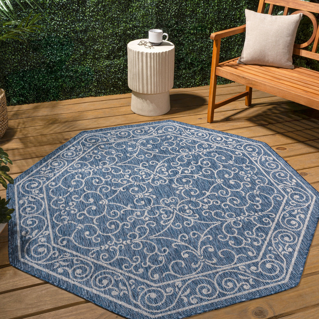 JONATHAN Y Filigree Textured Weave Indoor/Outdoor Area Rug