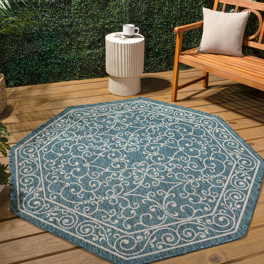 JONATHAN Y Filigree Textured Weave Indoor/Outdoor Area Rug