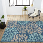 JONATHAN Y Floral Textured Weave Indoor/Outdoor Area Rug
