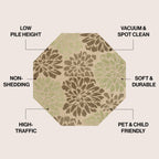 JONATHAN Y Floral Textured Weave Indoor/Outdoor Area Rug