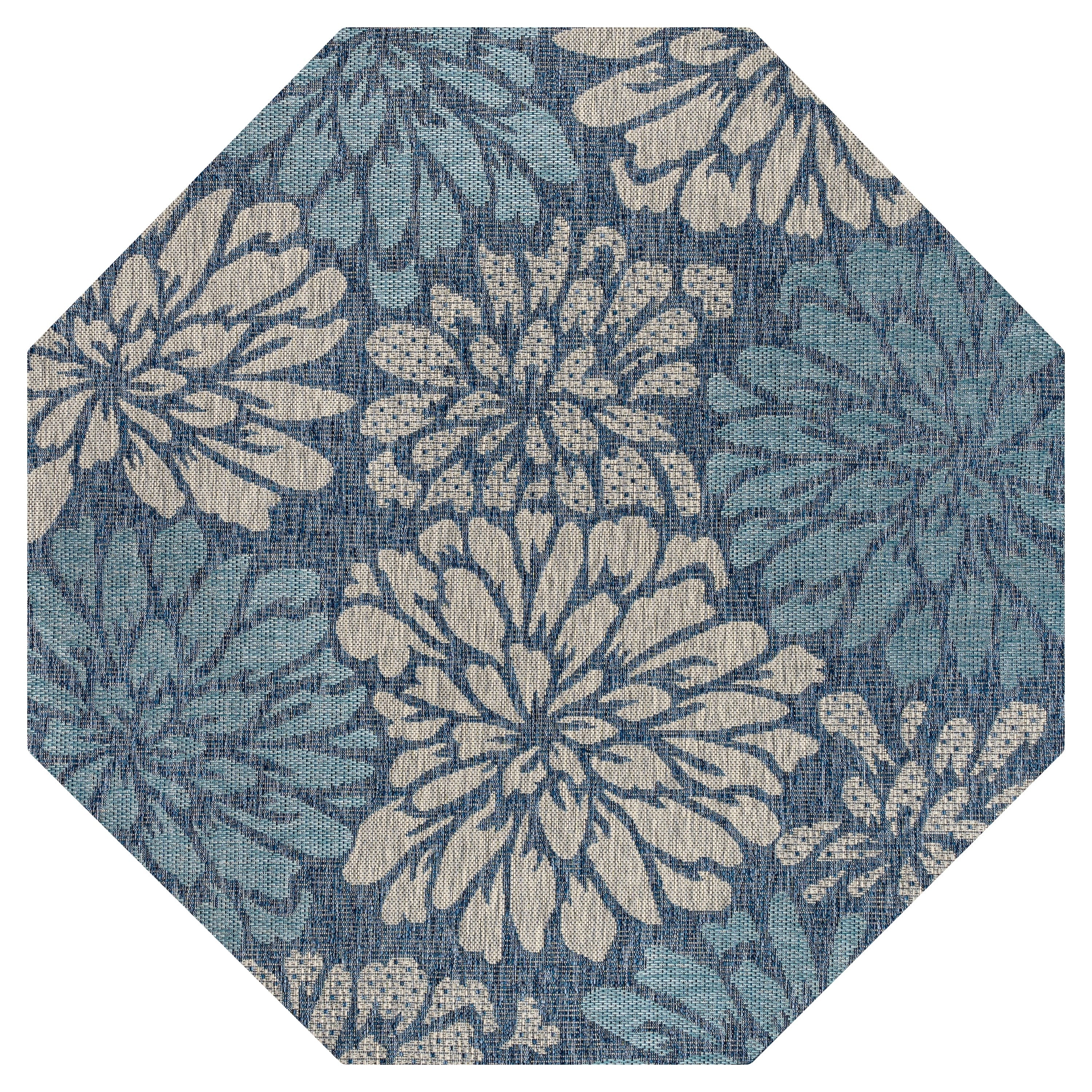 JONATHAN Y Floral Textured Weave Indoor/Outdoor Area Rug