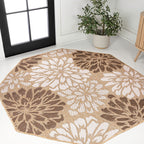 JONATHAN Y Floral Textured Weave Indoor/Outdoor Area Rug