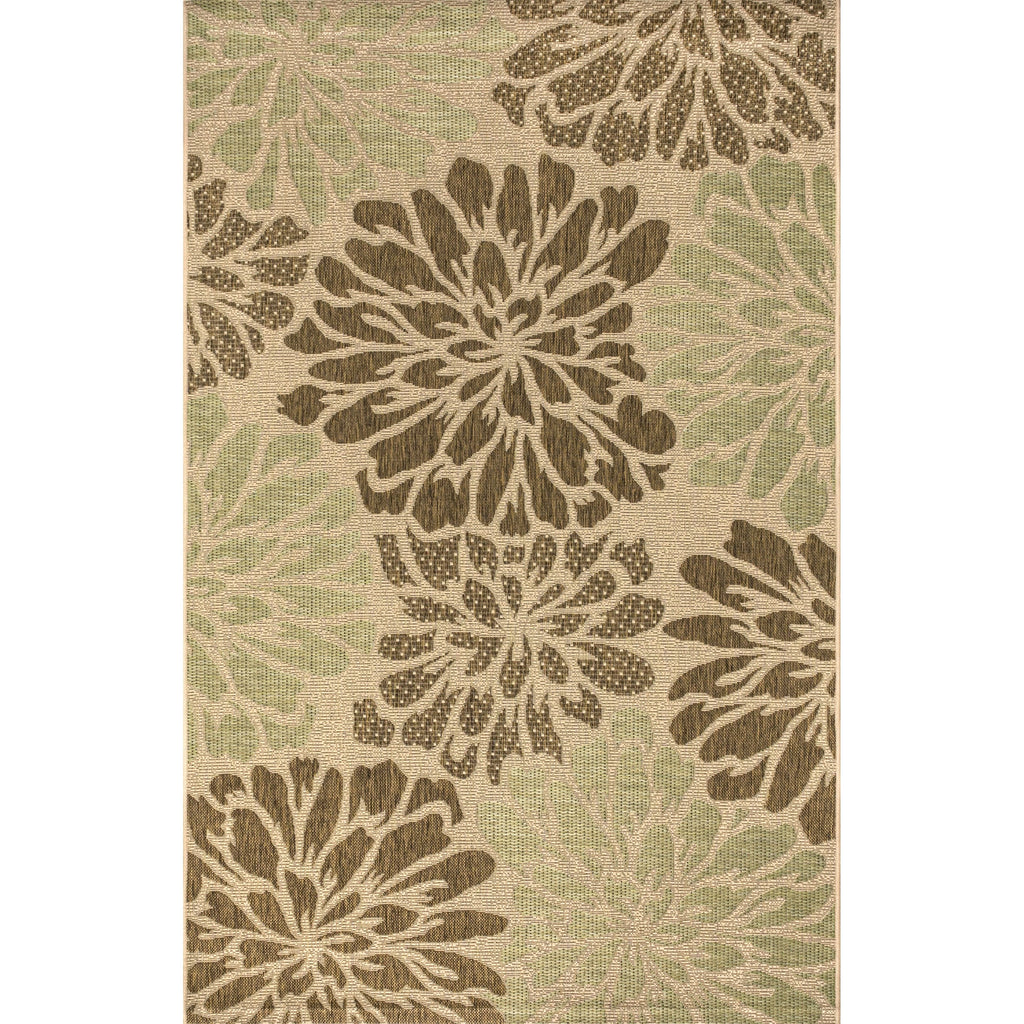 JONATHAN Y Floral Textured Weave Indoor/Outdoor Area Rug