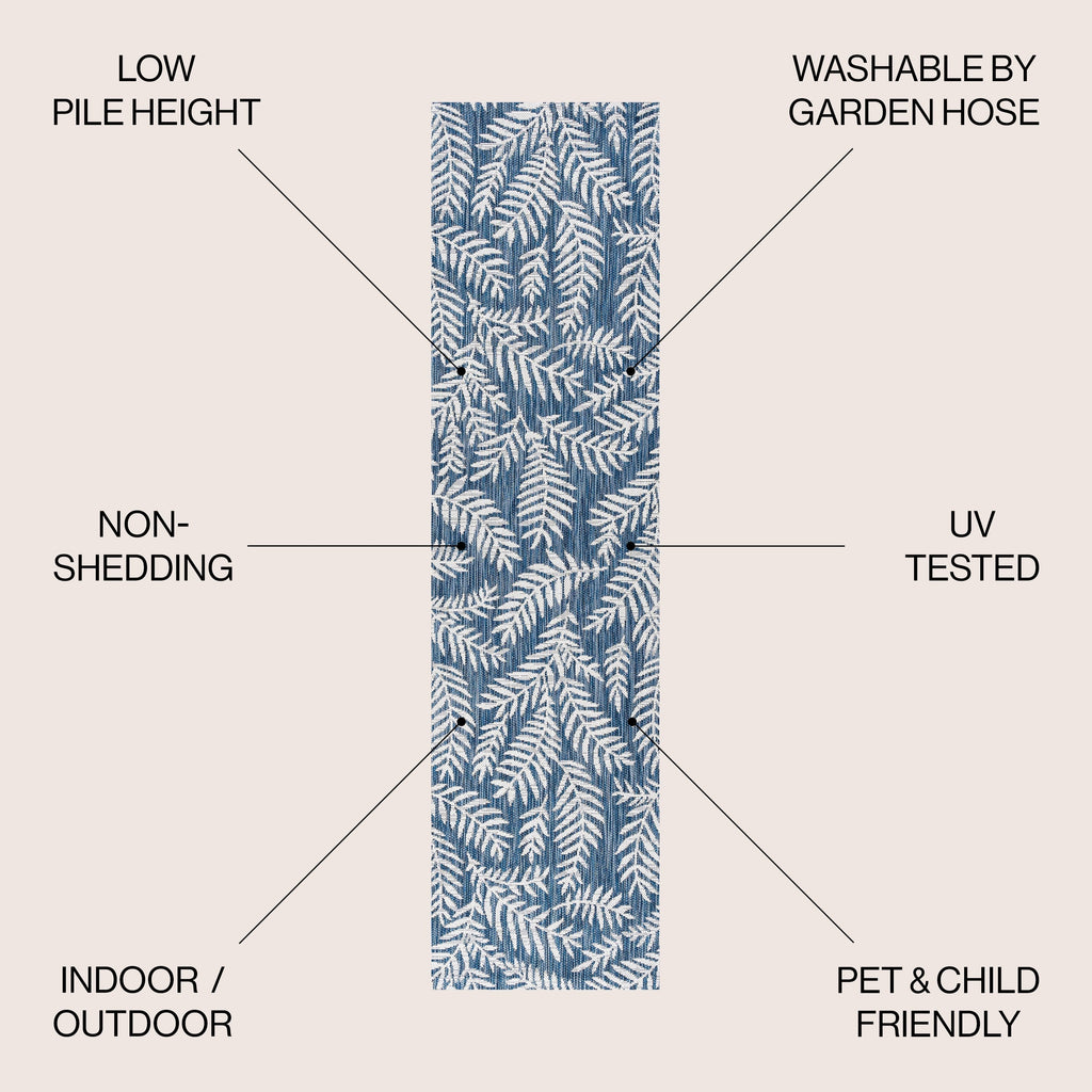 JONATHAN Y Galon Palm Frond Indoor/Outdoor Area Rug