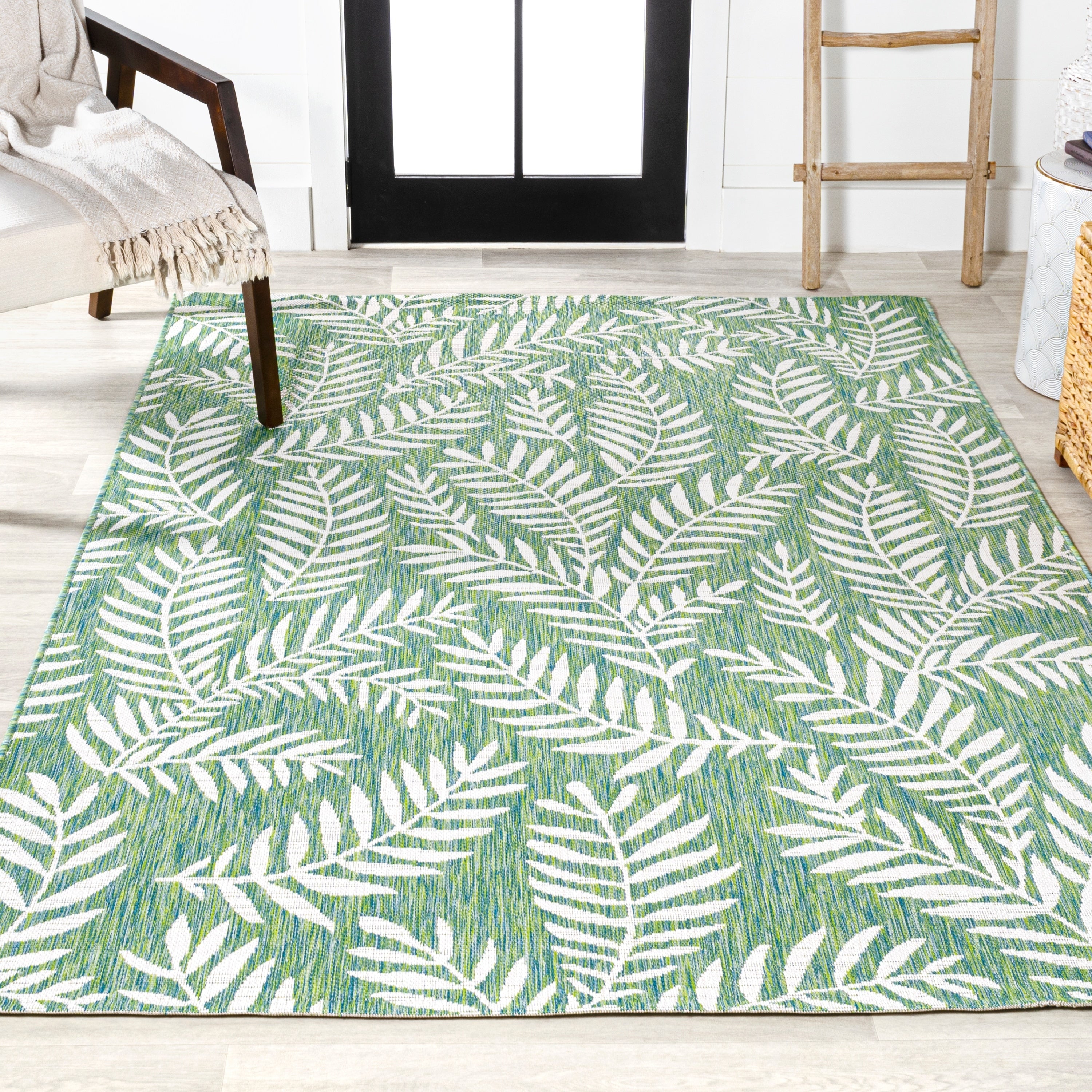 JONATHAN Y Galon Palm Frond Indoor/Outdoor Area Rug