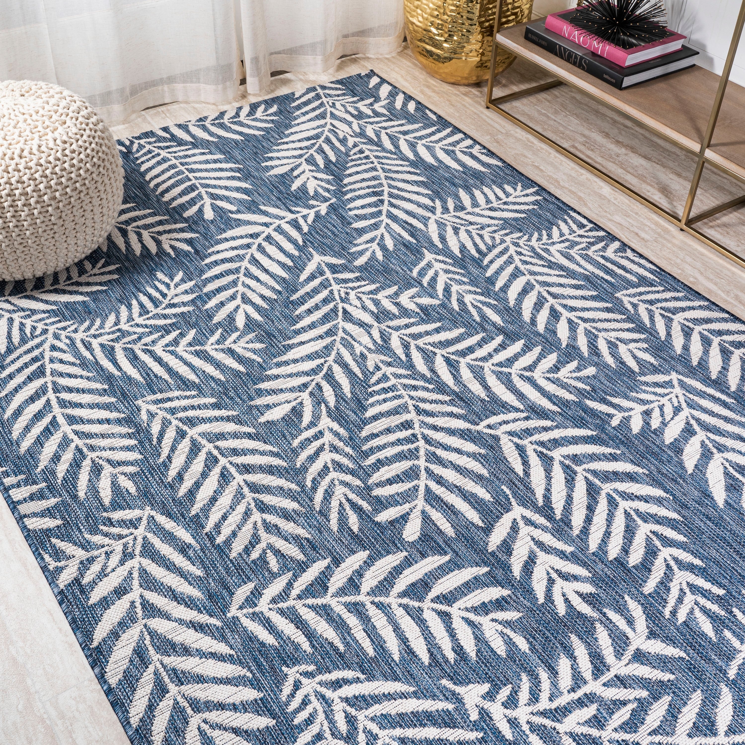 JONATHAN Y Galon Palm Frond Indoor/Outdoor Area Rug