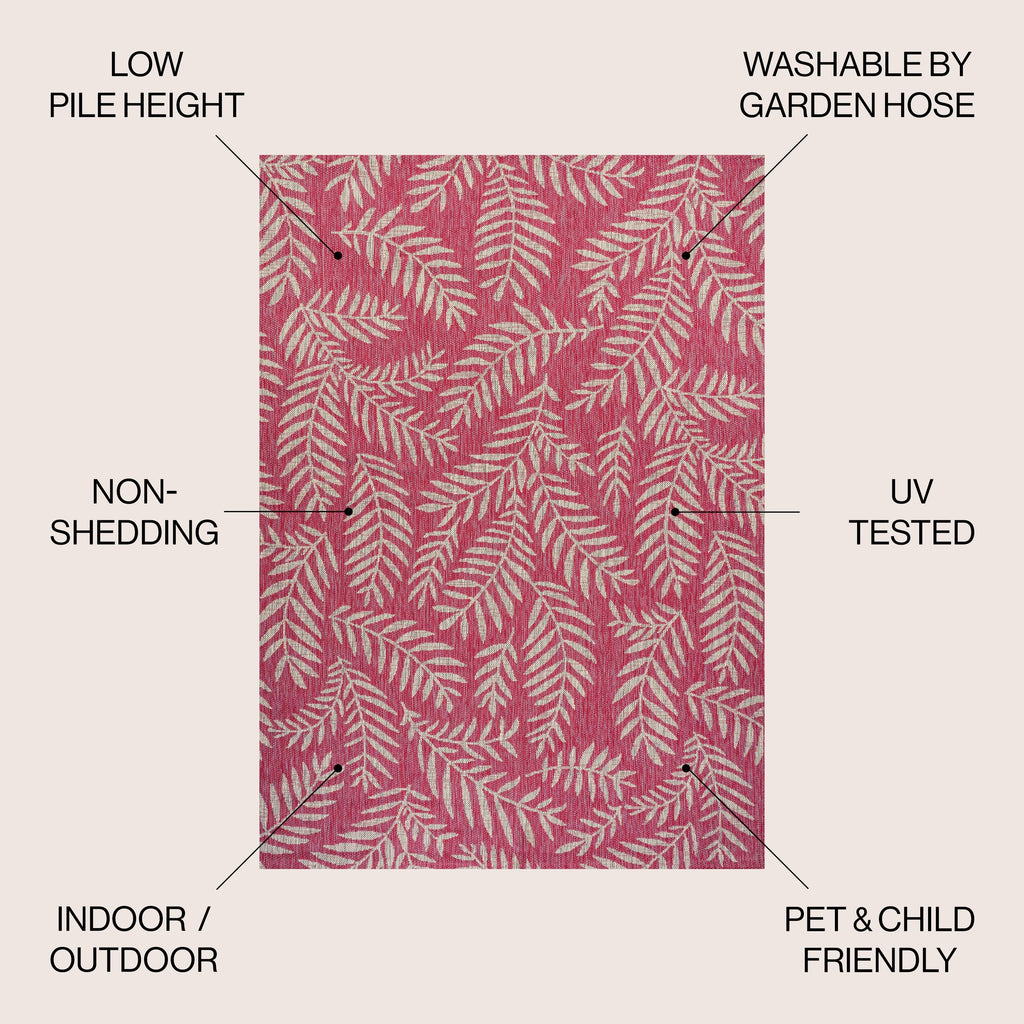 JONATHAN Y Galon Palm Frond Indoor/Outdoor Area Rug