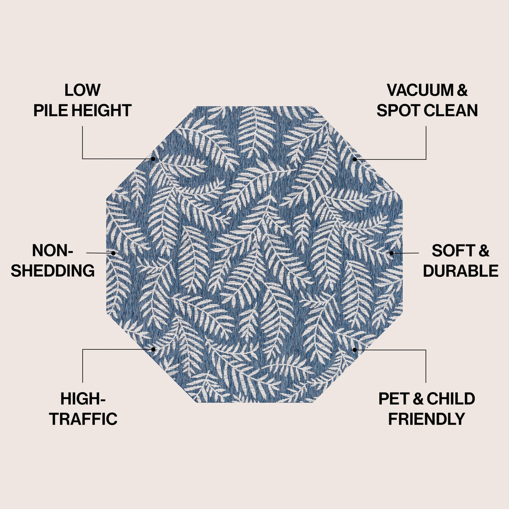 JONATHAN Y Galon Palm Frond Indoor/Outdoor Area Rug