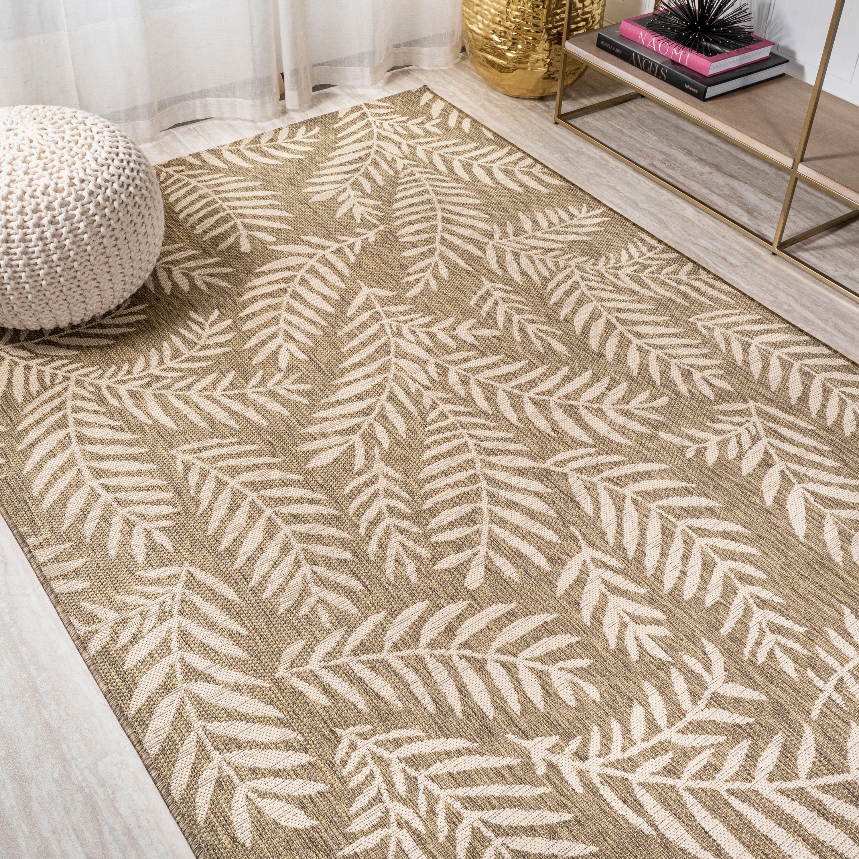 JONATHAN Y Galon Palm Frond Indoor/Outdoor Area Rug