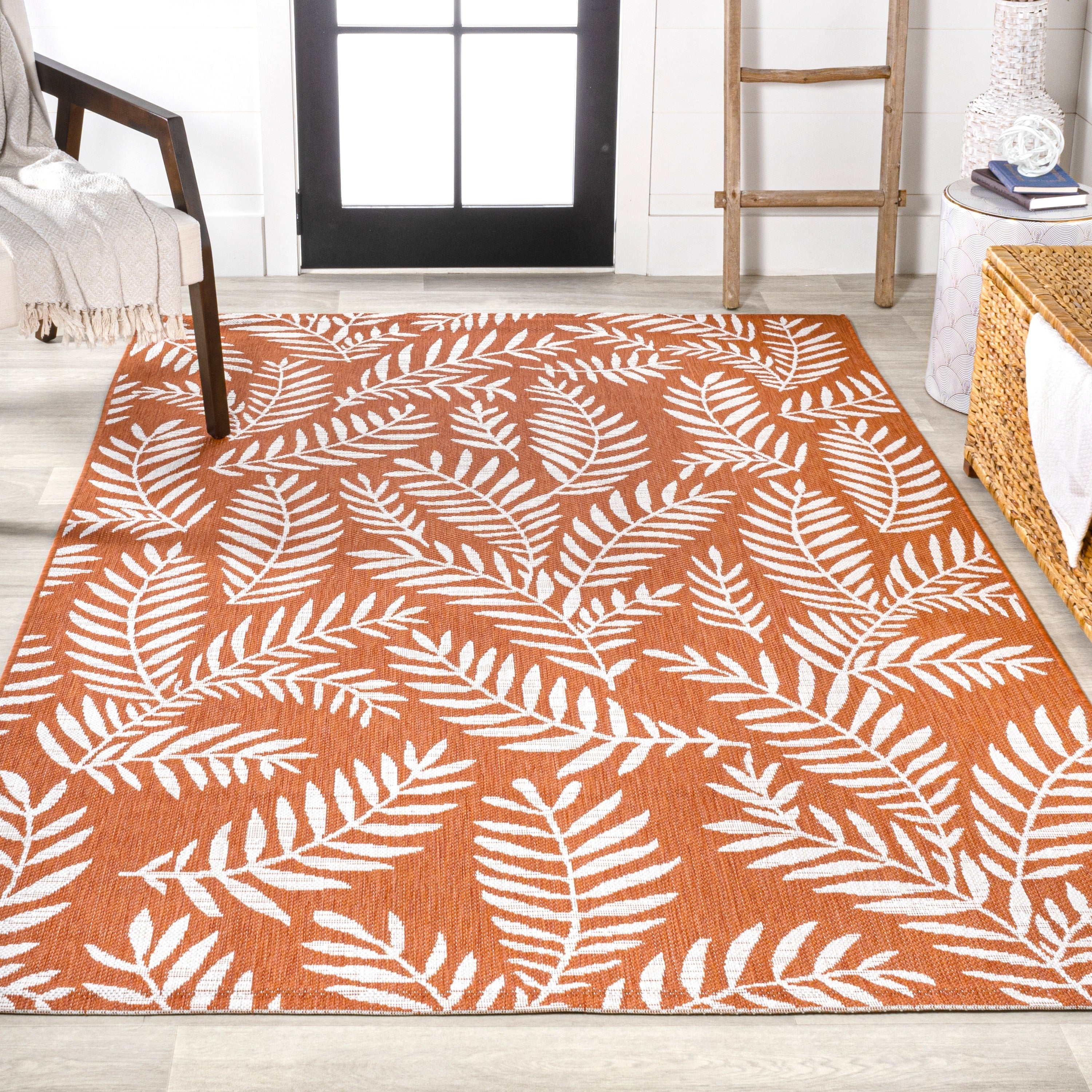 JONATHAN Y Galon Palm Frond Indoor/Outdoor Area Rug