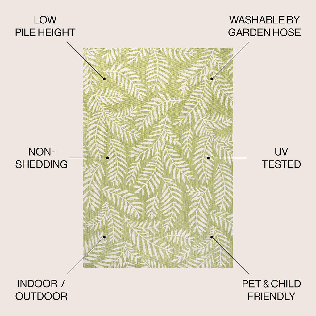 JONATHAN Y Galon Palm Frond Indoor/Outdoor Area Rug