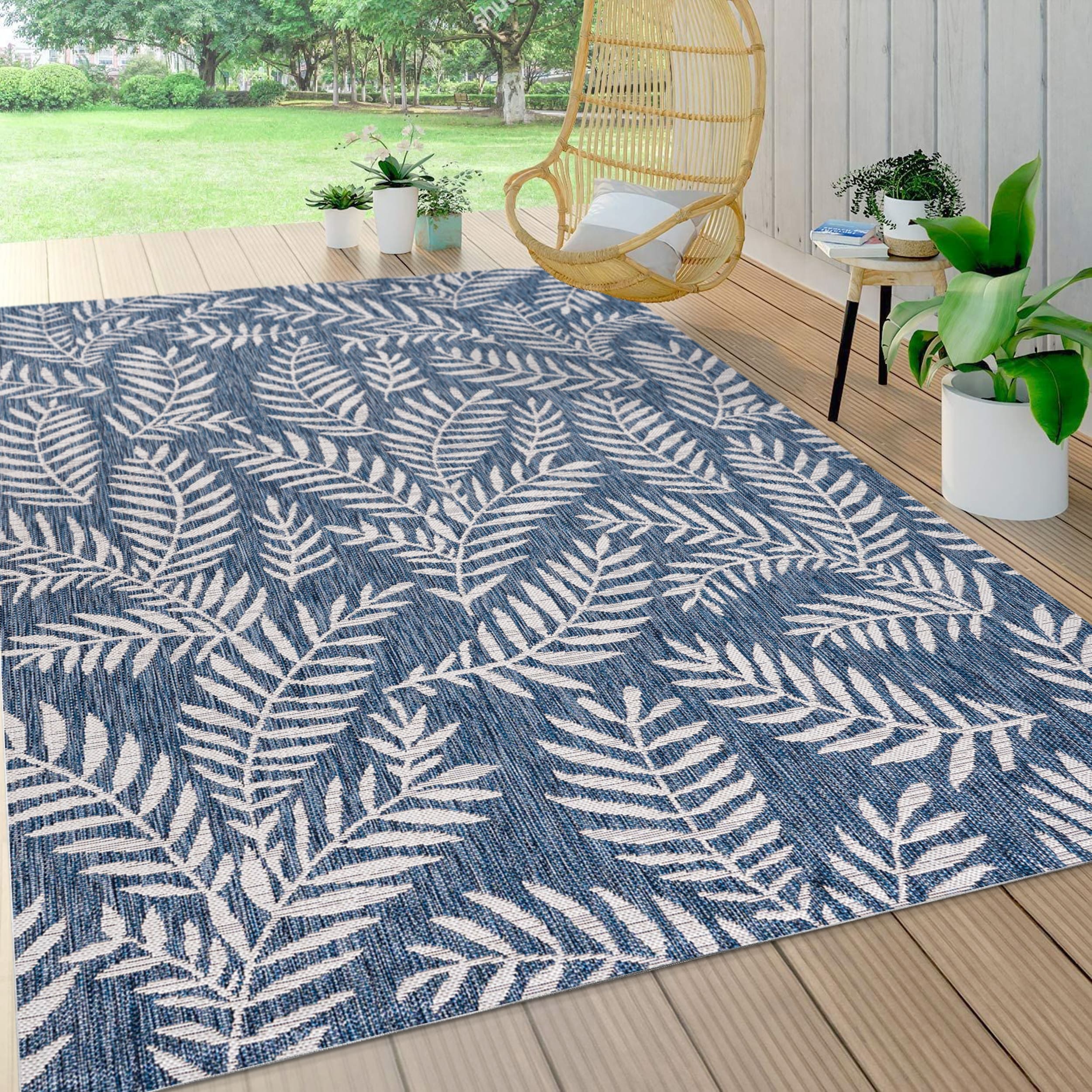JONATHAN Y Galon Palm Frond Indoor/Outdoor Area Rug