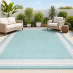 JONATHAN Y Havana Classic Diamond Border Indoor/Outdoor Area Rug