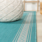 JONATHAN Y Havana Classic Diamond Border Indoor/Outdoor Area Rug