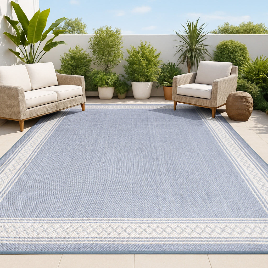JONATHAN Y Havana Classic Diamond Border Indoor/Outdoor Area Rug