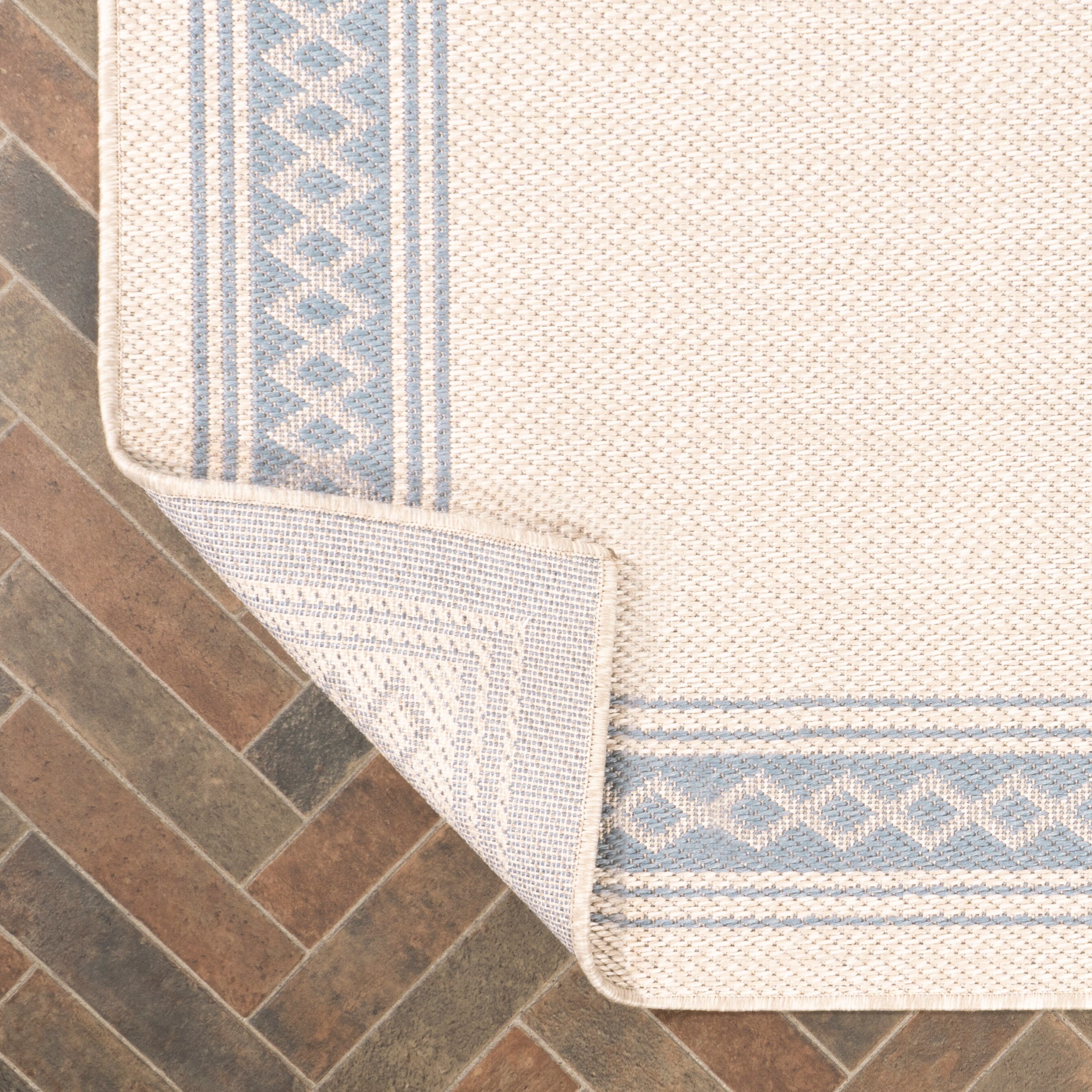 JONATHAN Y Havana Classic Diamond Border Indoor/Outdoor Area Rug