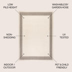 JONATHAN Y Havana Classic Diamond Border Indoor/Outdoor Area Rug