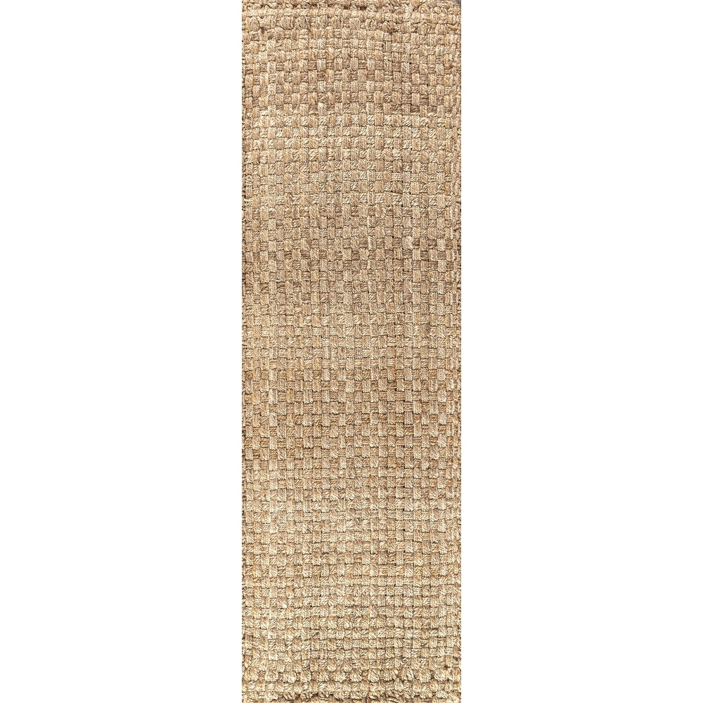 JONATHAN Y Hiro Hand Woven Boucle Chunky Jute Area Rug
