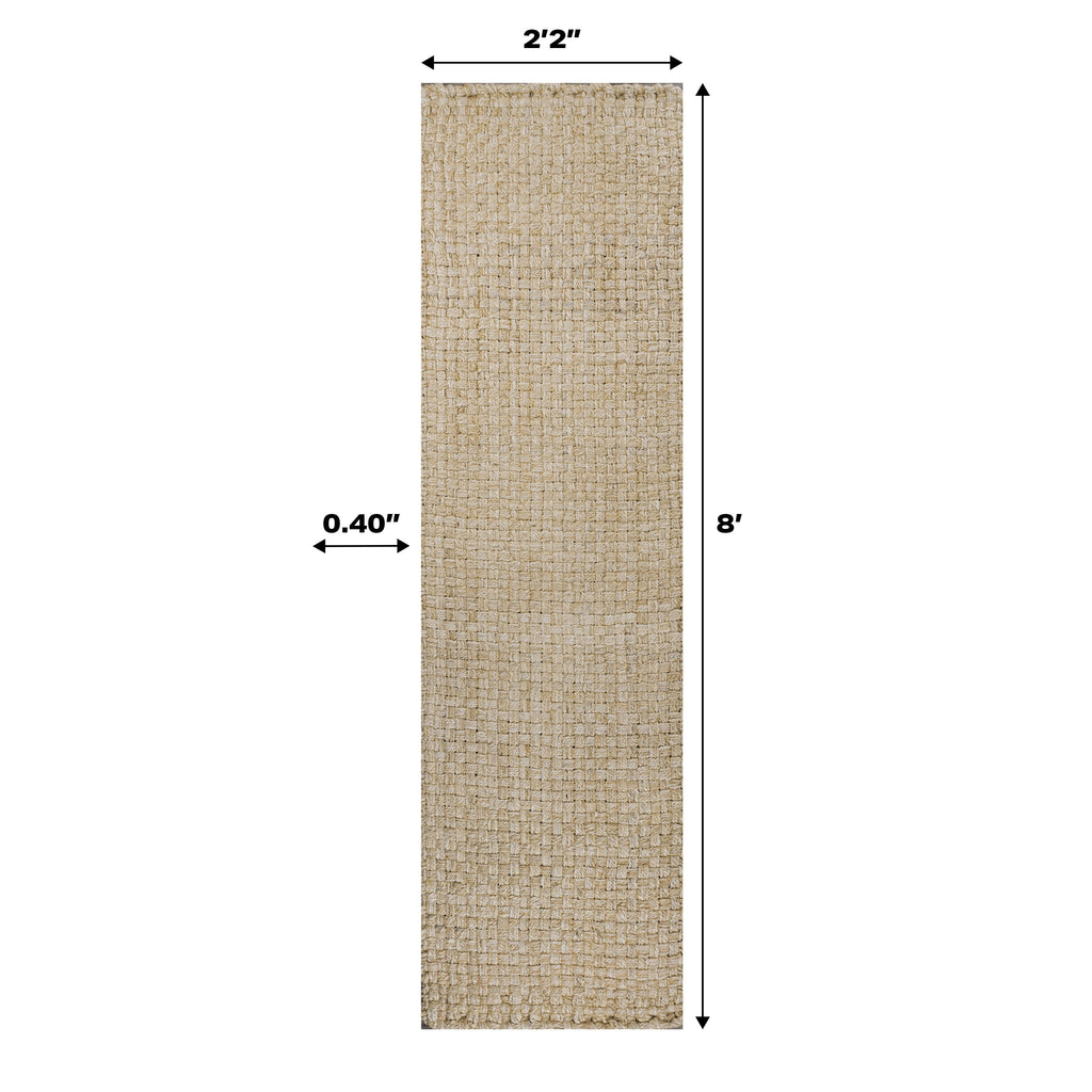 JONATHAN Y Hiro Hand Woven Boucle Chunky Jute Area Rug