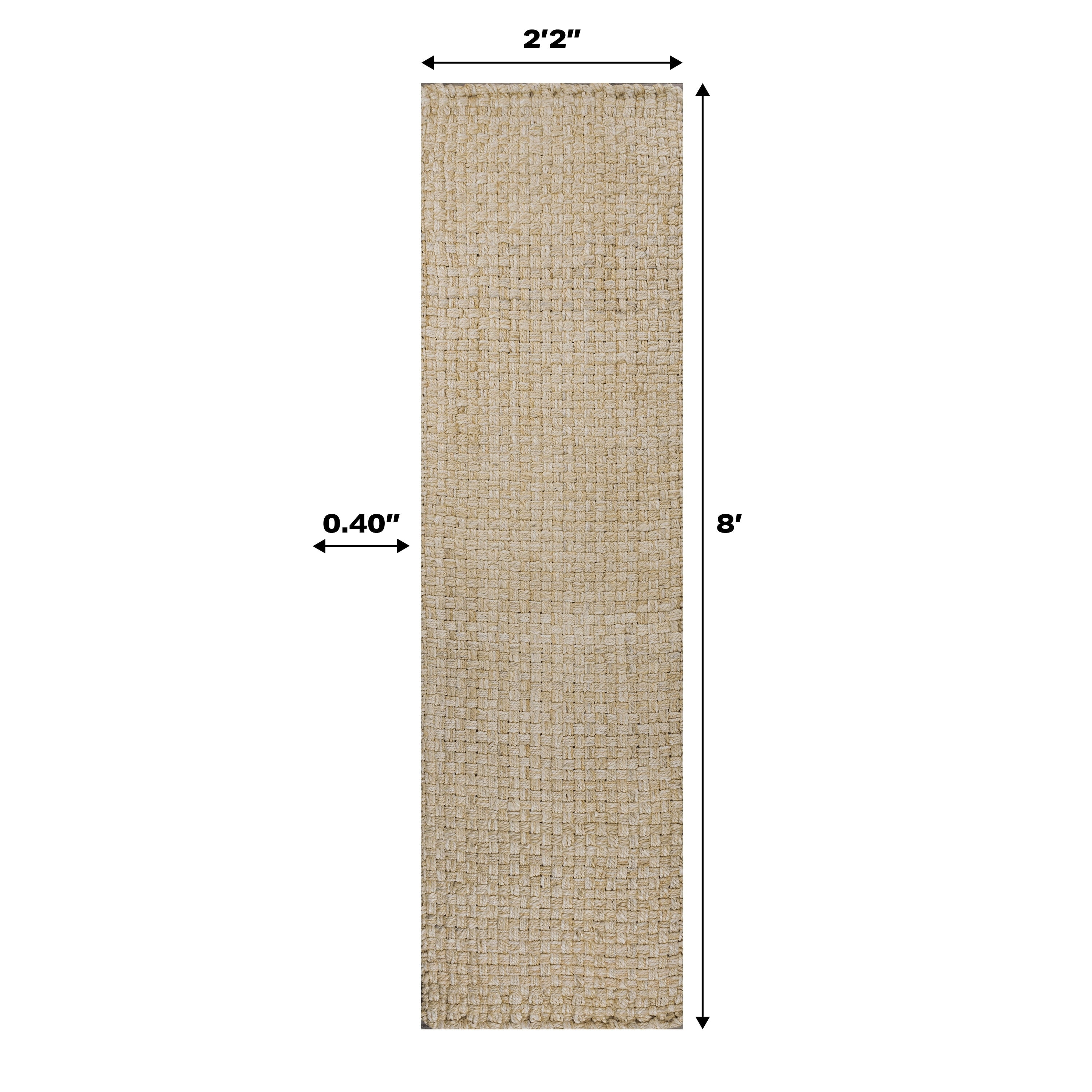JONATHAN Y Hiro Hand Woven Boucle Chunky Jute Area Rug