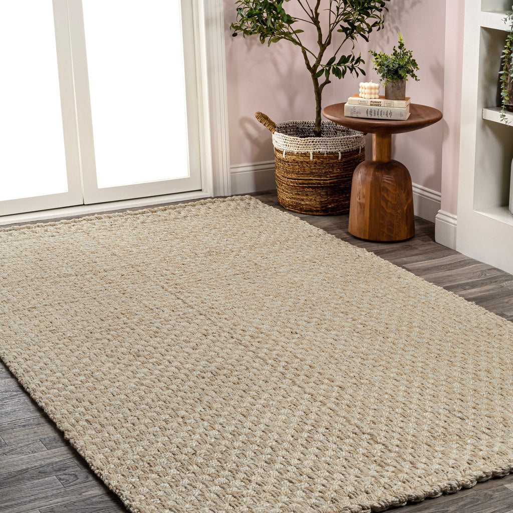 JONATHAN Y Hiro Hand Woven Boucle Chunky Jute Area Rug