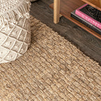 JONATHAN Y Hiro Hand Woven Boucle Chunky Jute Area Rug