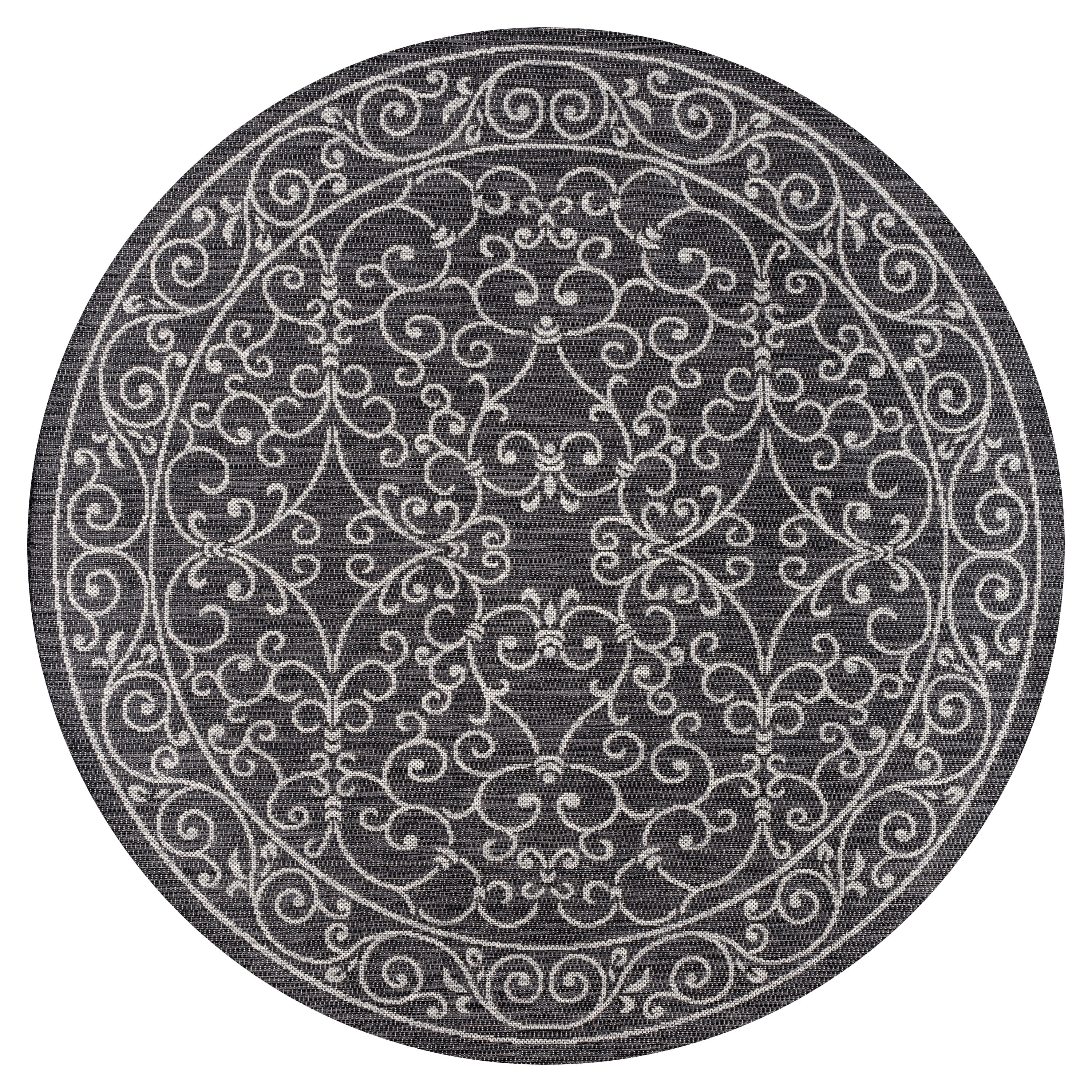 JONATHAN Y Filigree Textured Weave Indoor/Outdoor Area Rug