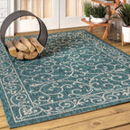 JONATHAN Y Filigree Textured Weave Indoor/Outdoor Area Rug