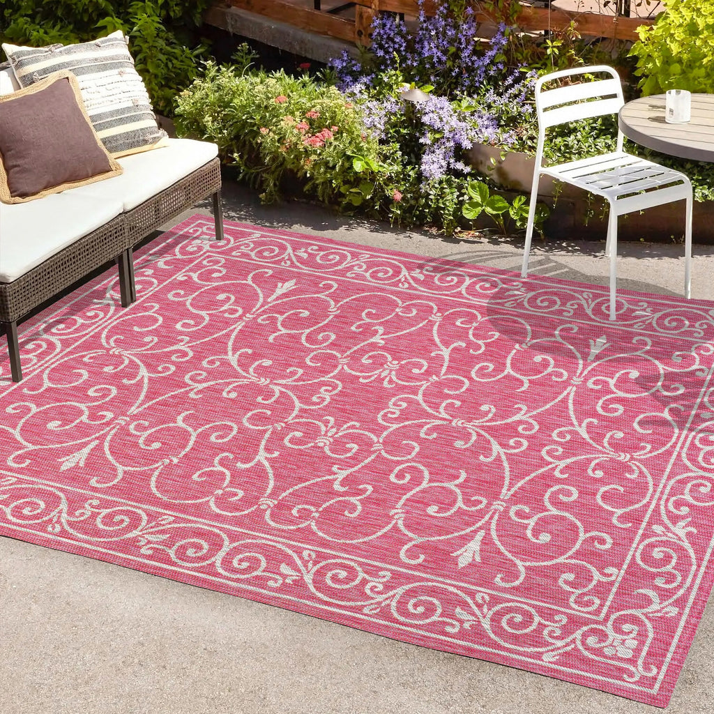 JONATHAN Y Filigree Textured Weave Indoor/Outdoor Area Rug