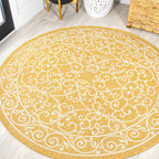 JONATHAN Y Filigree Textured Weave Indoor/Outdoor Area Rug