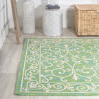 JONATHAN Y Filigree Textured Weave Indoor/Outdoor Area Rug