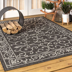 JONATHAN Y Filigree Textured Weave Indoor/Outdoor Area Rug
