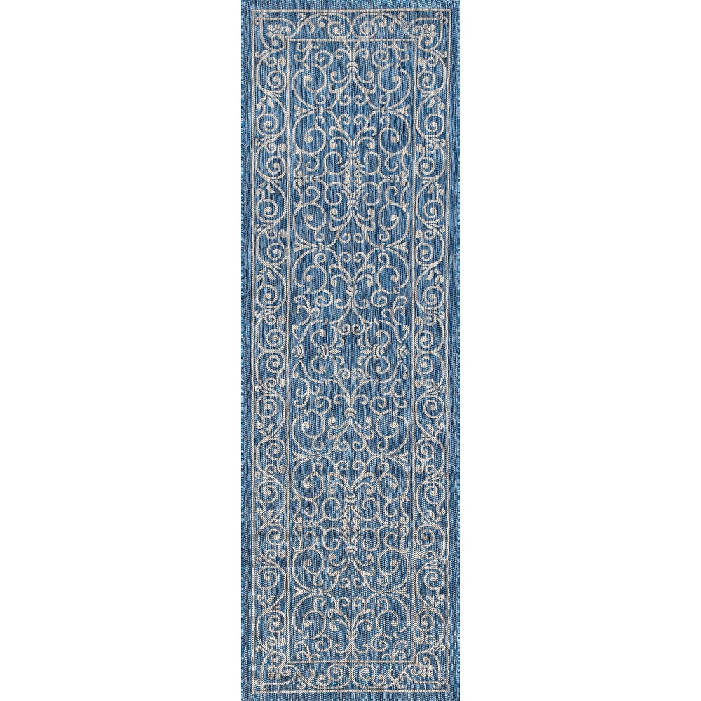 JONATHAN Y Filigree Textured Weave Indoor/Outdoor Area Rug
