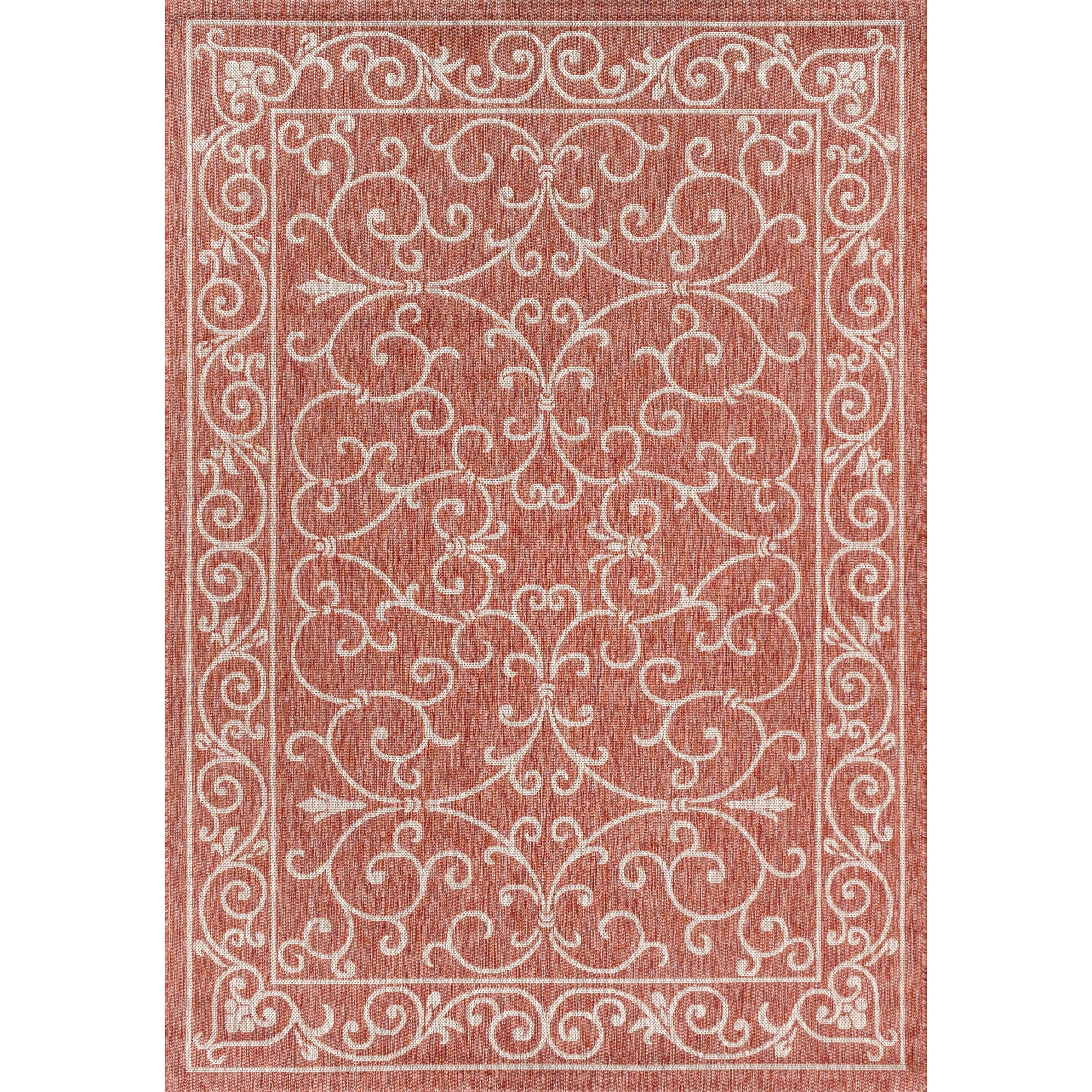 JONATHAN Y Filigree Textured Weave Indoor/Outdoor Area Rug