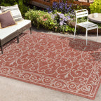 JONATHAN Y Filigree Textured Weave Indoor/Outdoor Area Rug