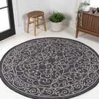 JONATHAN Y Filigree Textured Weave Indoor/Outdoor Area Rug