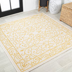 JONATHAN Y Filigree Textured Weave Indoor/Outdoor Area Rug