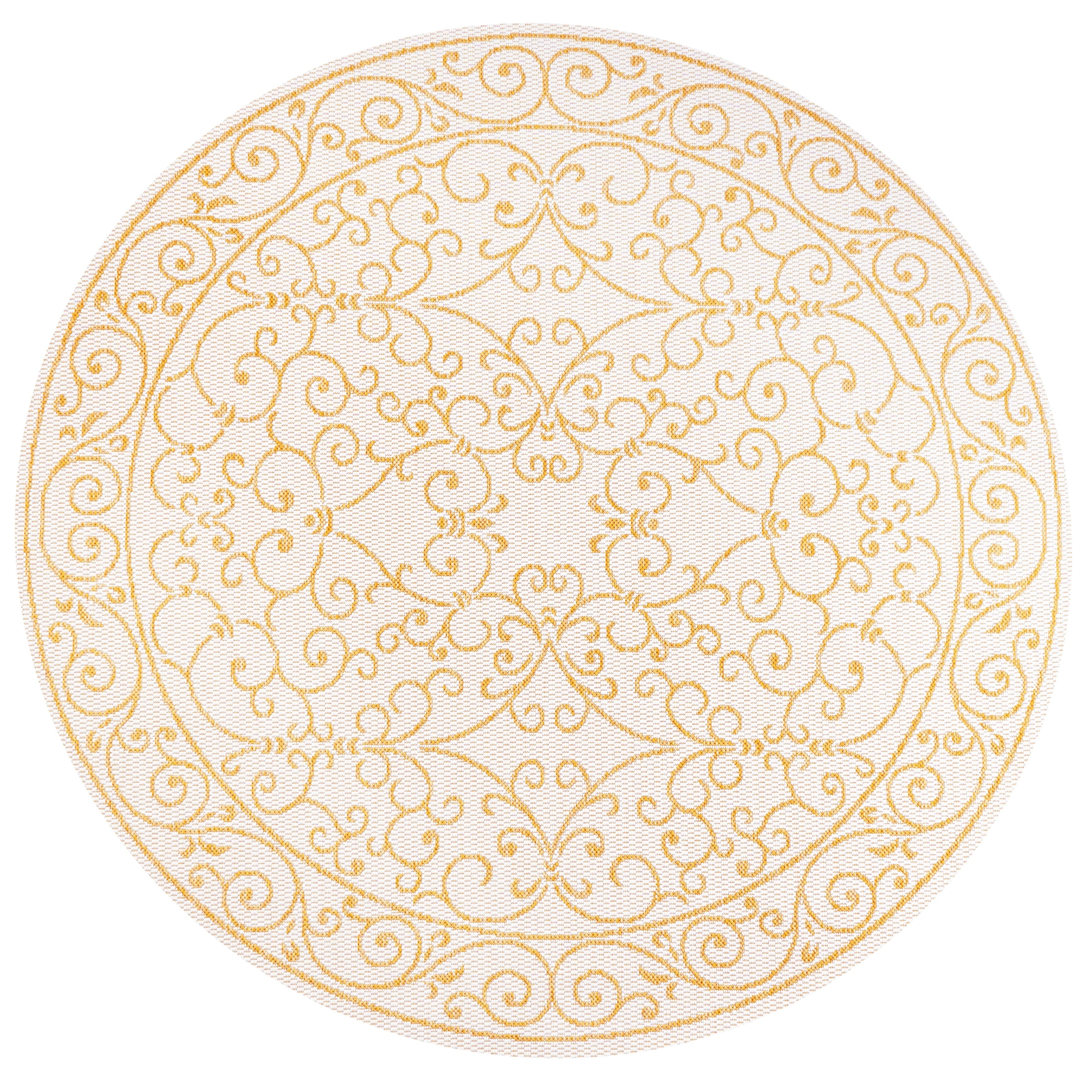JONATHAN Y Filigree Textured Weave Indoor/Outdoor Area Rug