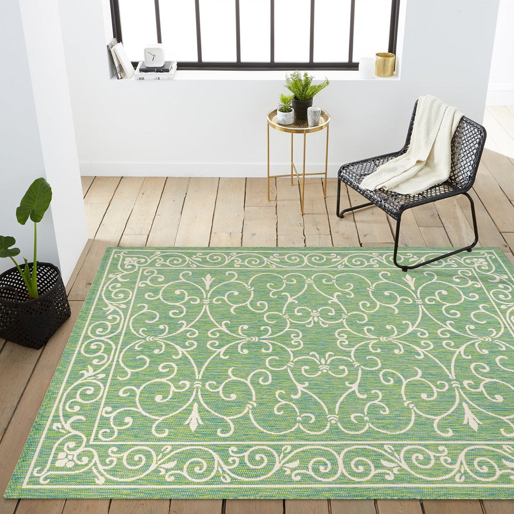 JONATHAN Y Filigree Textured Weave Indoor/Outdoor Area Rug