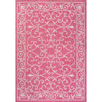 JONATHAN Y Filigree Textured Weave Indoor/Outdoor Area Rug