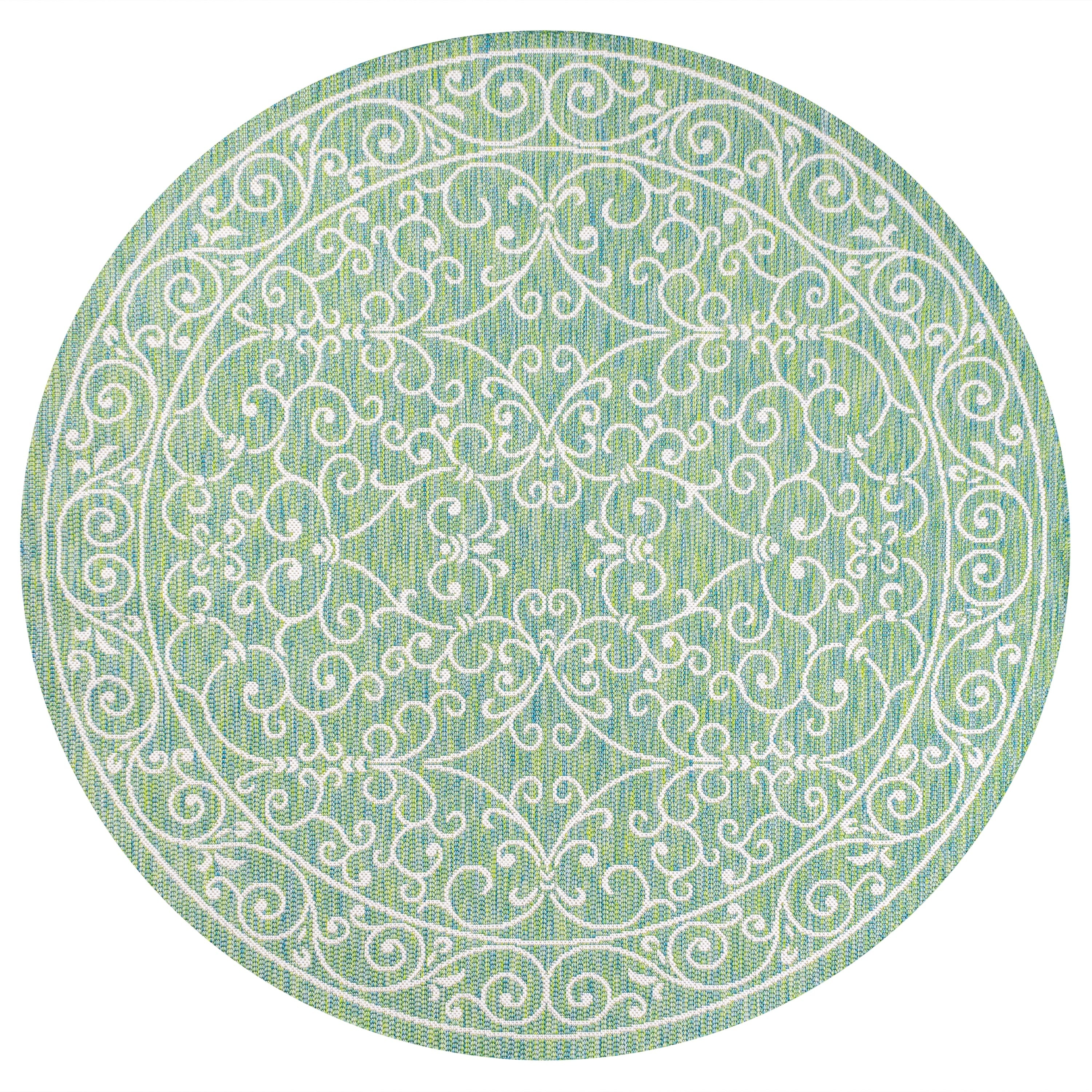 JONATHAN Y Filigree Textured Weave Indoor/Outdoor Area Rug