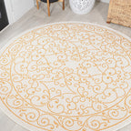 JONATHAN Y Filigree Textured Weave Indoor/Outdoor Area Rug