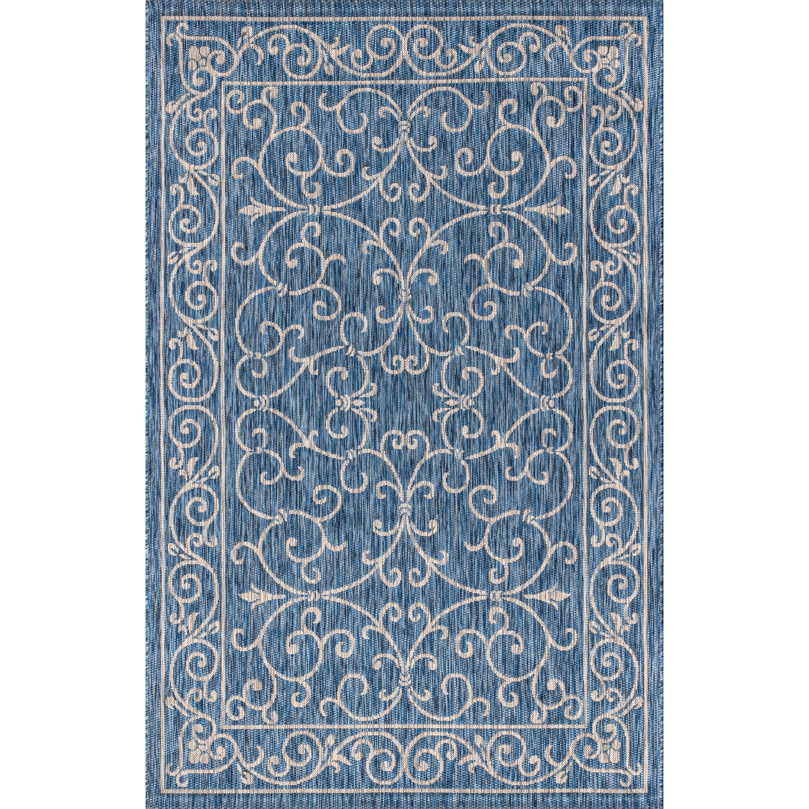 JONATHAN Y Filigree Textured Weave Indoor/Outdoor Area Rug