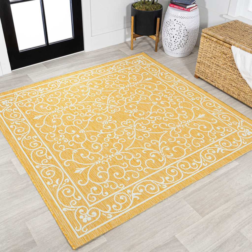 JONATHAN Y Filigree Textured Weave Indoor/Outdoor Area Rug