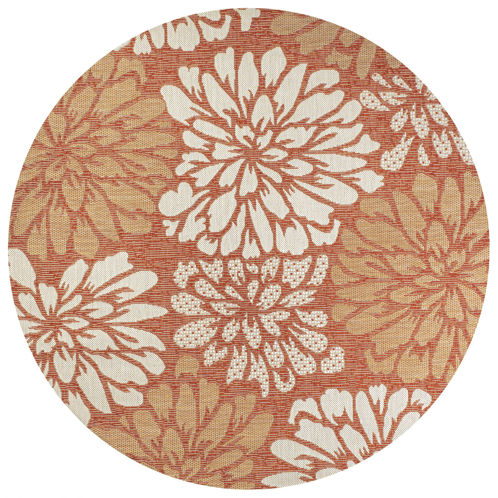 JONATHAN Y Floral Textured Weave Indoor/Outdoor Area Rug