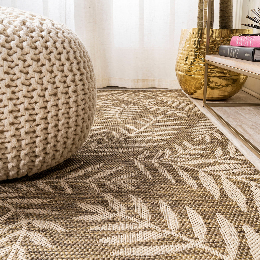 JONATHAN Y Galon Palm Frond Indoor/Outdoor Area Rug