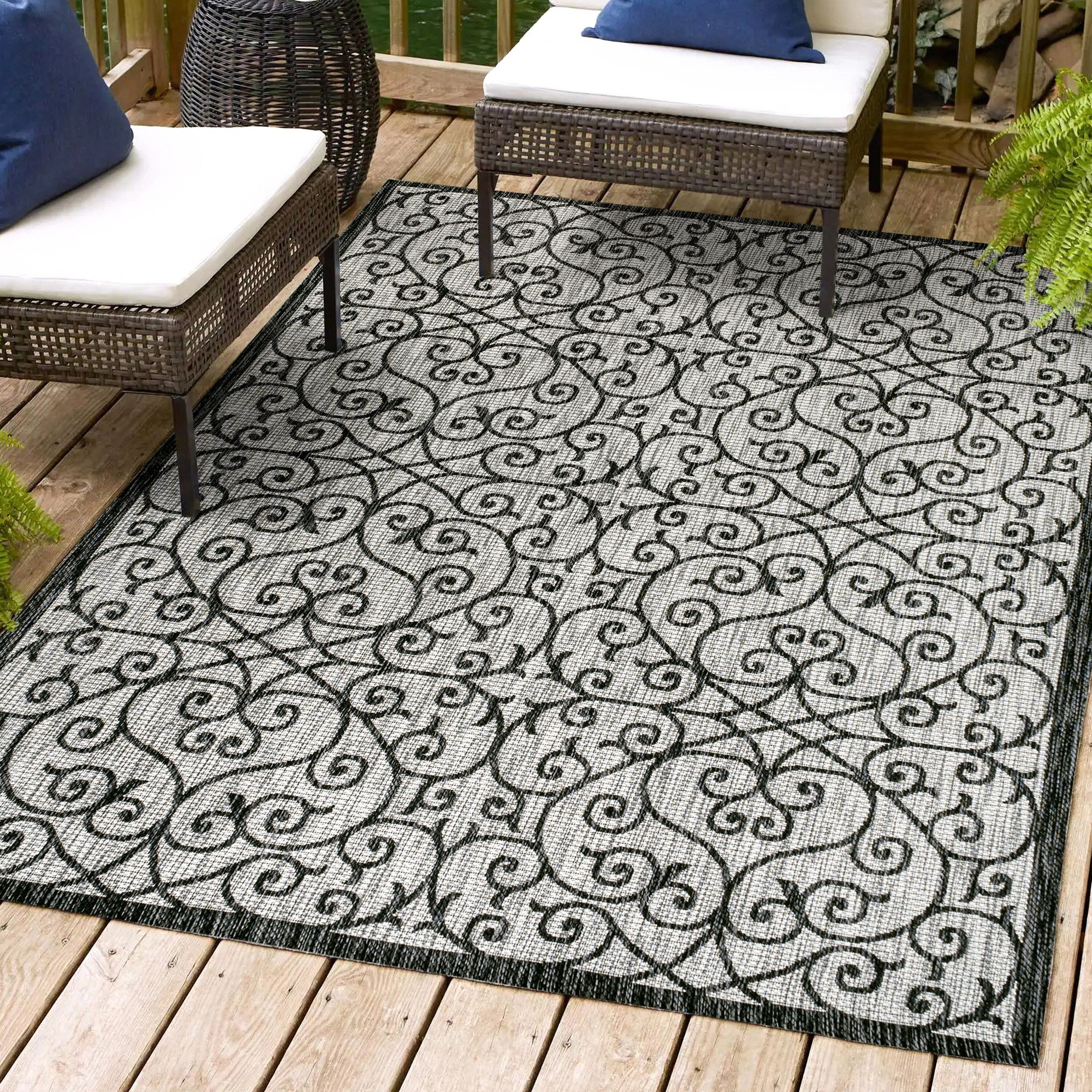 JONATHAN Y Ourika Textured Weave Indoor/Outdoor Area Rug
