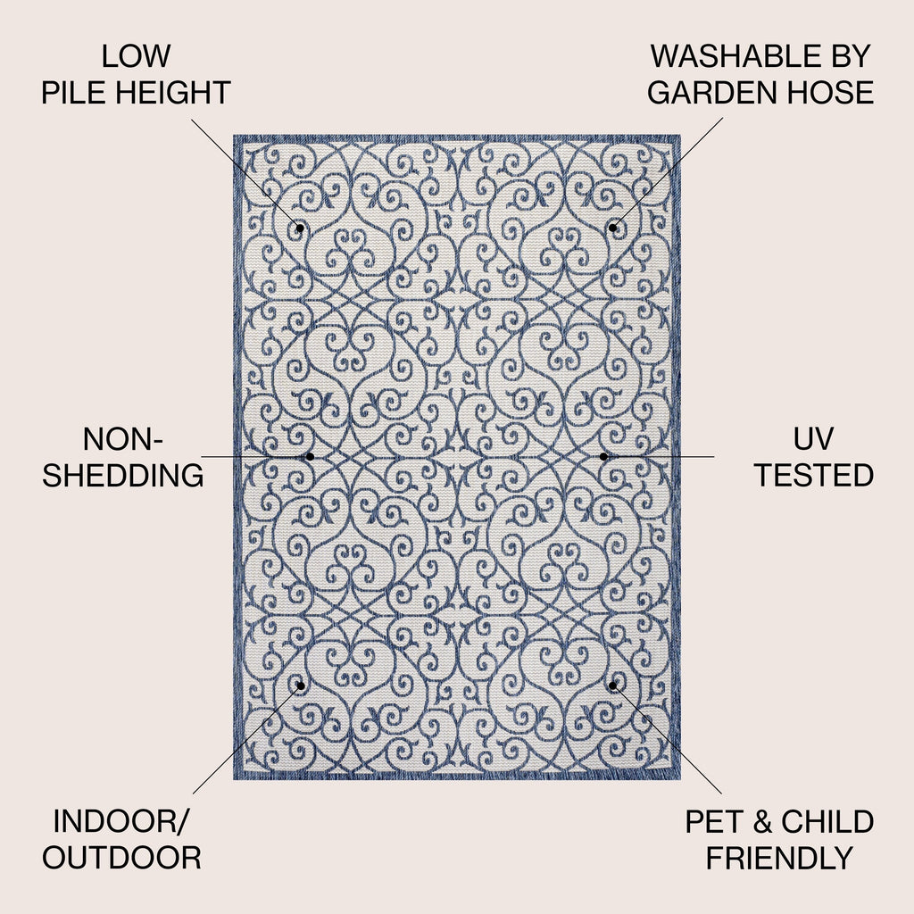 JONATHAN Y Ourika Textured Weave Indoor/Outdoor Area Rug
