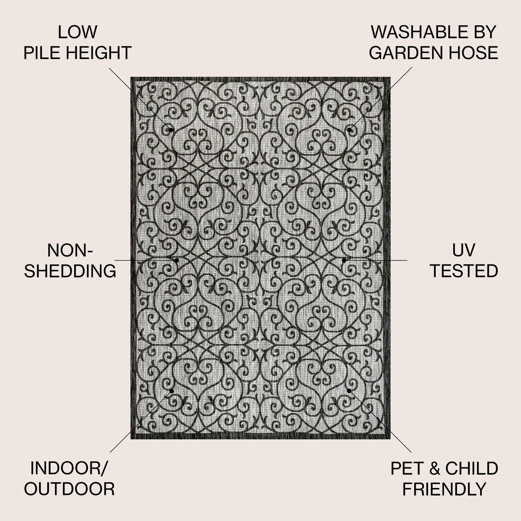 JONATHAN Y Ourika Textured Weave Indoor/Outdoor Area Rug