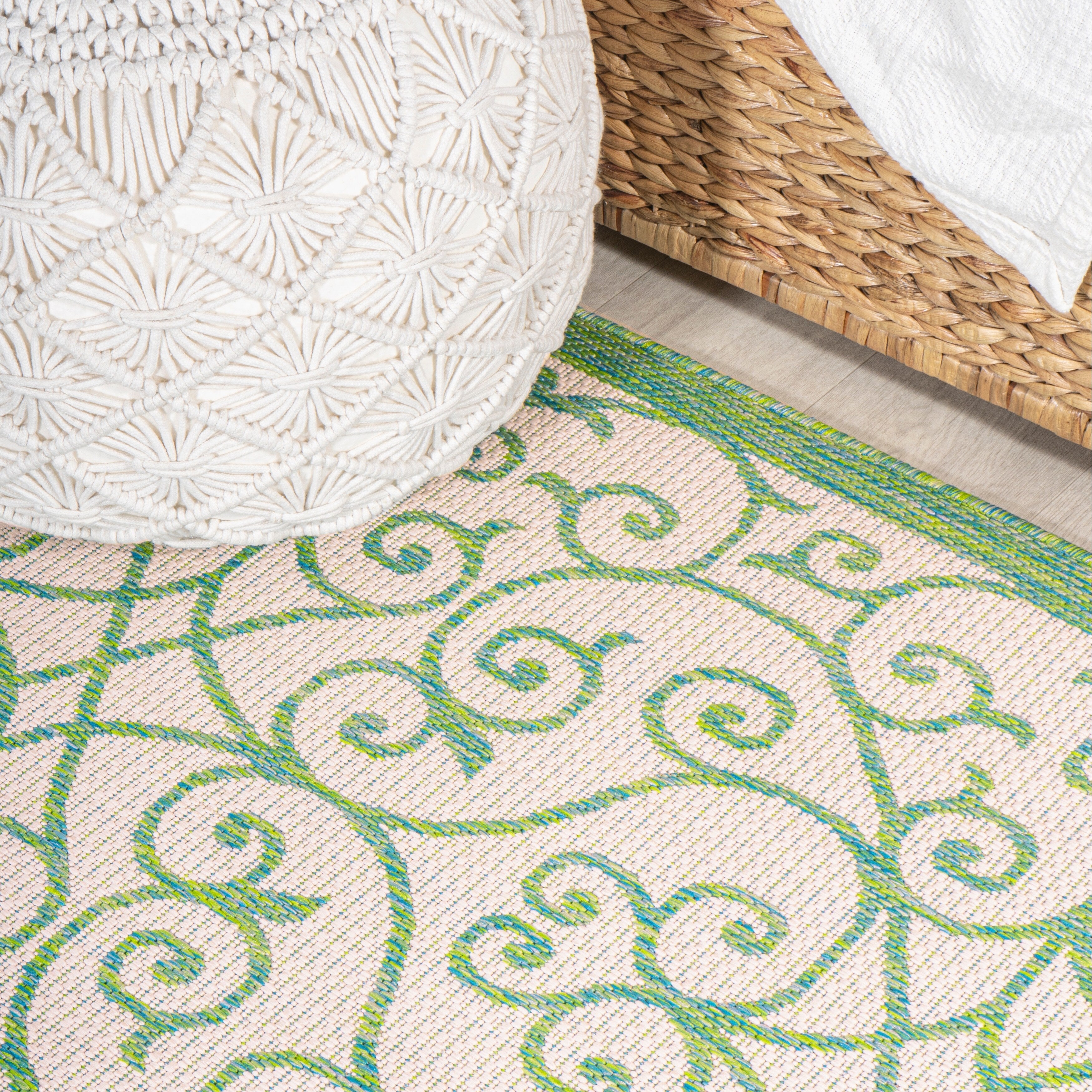 JONATHAN Y Ourika Textured Weave Indoor/Outdoor Area Rug